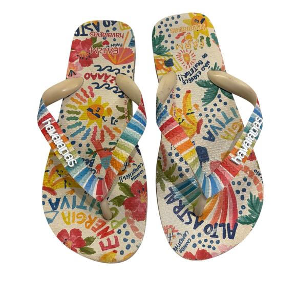 FARM Rio Shoes - Farm Rio x Havaianas Flip Flop Sandals - size 7/8